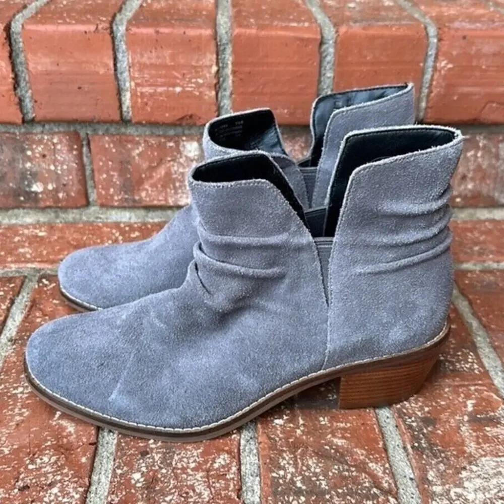 Cole Haan Alayna Slouch Bootie Stormcloud Grey Suede Ankle Boot 5.5 NWOT